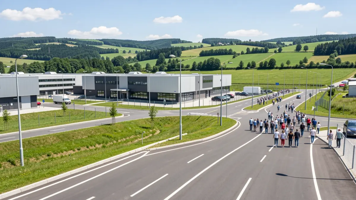 Imagen genérica de infraestructuras de un parque empresarial moderno en Galicia.