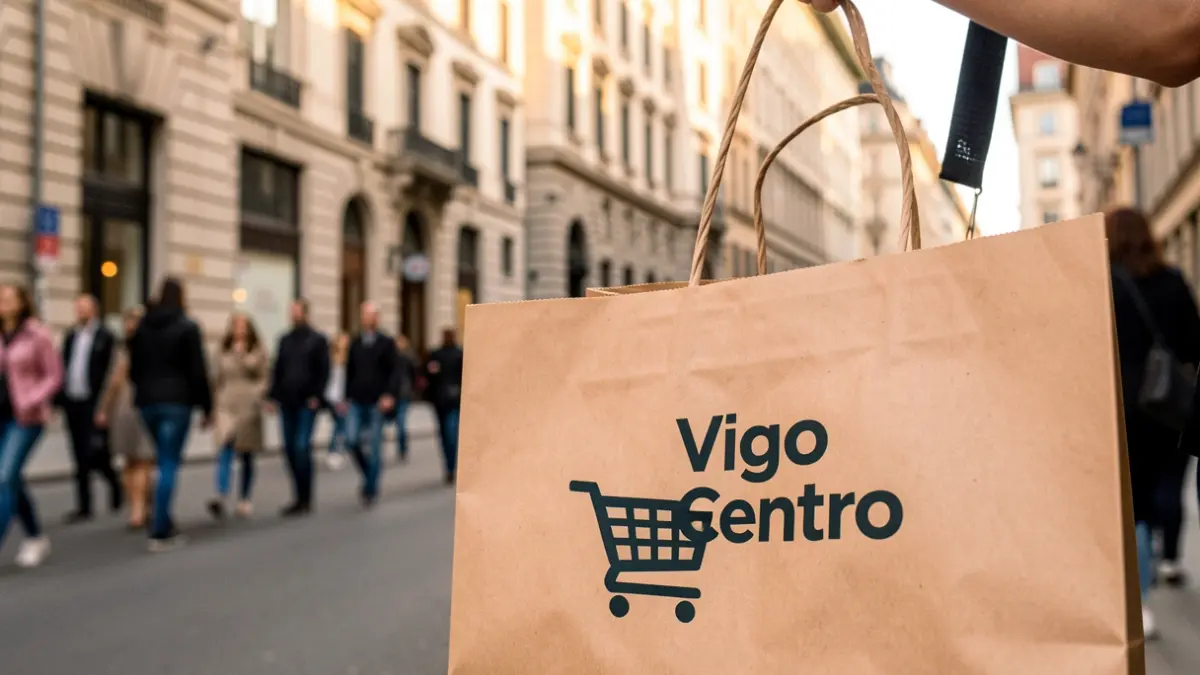 Imagen genérica de bolsas de compra con el nombre de un centro comercial local.