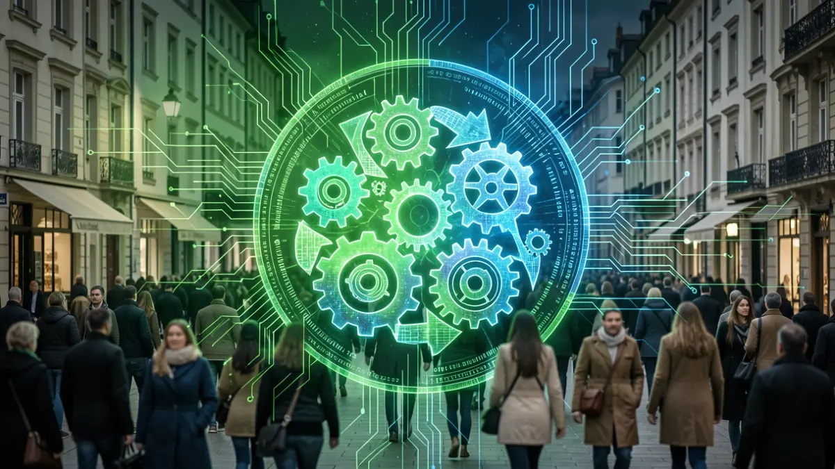 Imagen genérica de economía circular y tecnología digital.