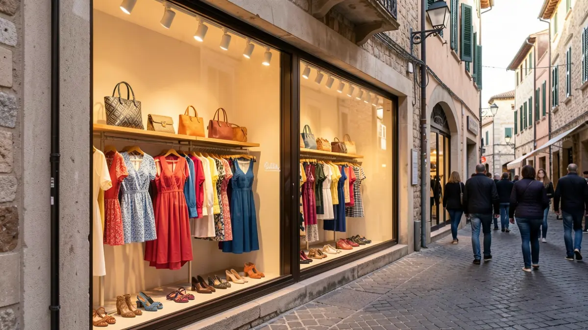 Escaparate de comercio en Andújar aplicando principios de neuromarketing para atraer clientes.