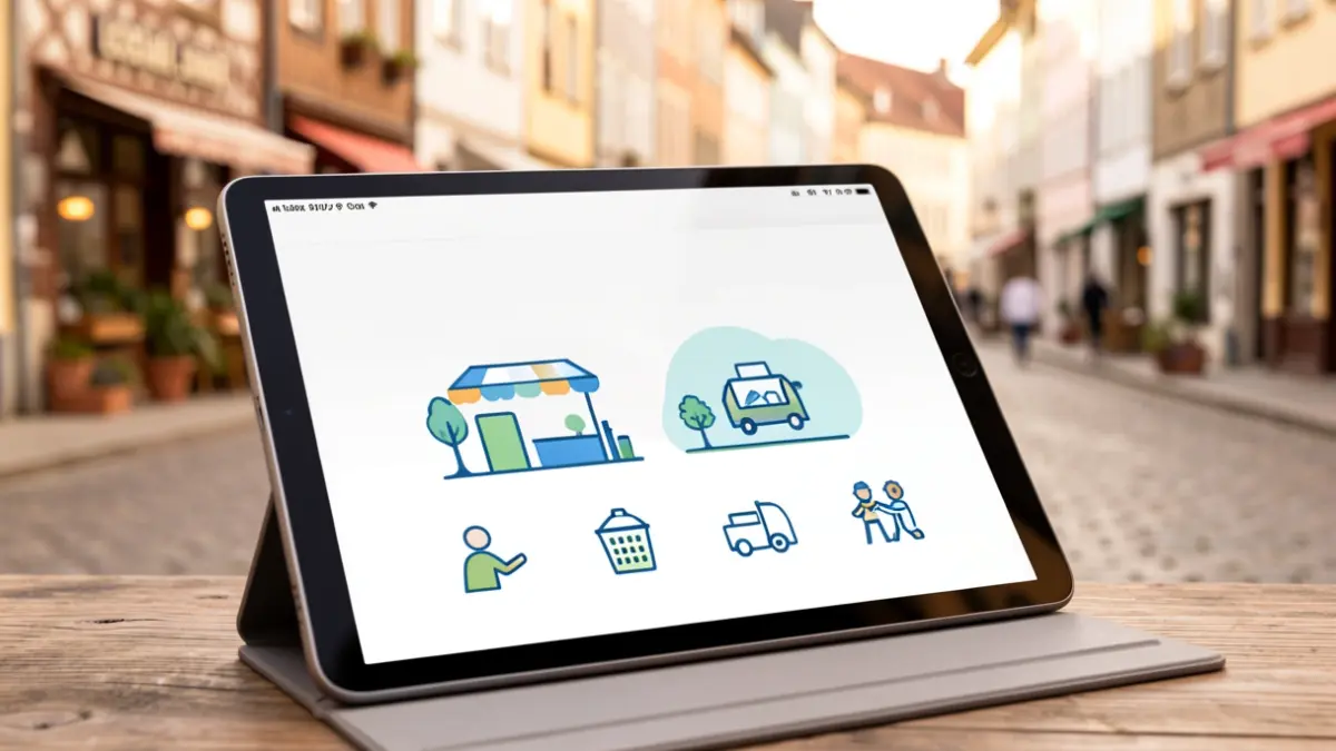 Generic image: a tablet displaying a digital loyalty platform for small businesses.