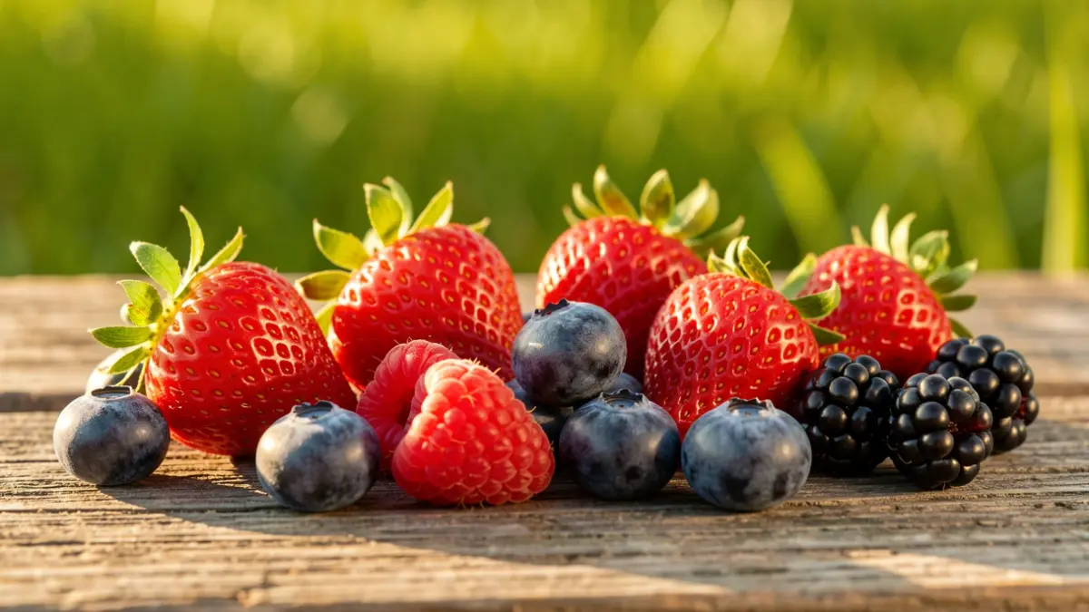 Imagen genérica de frutos rojos orgánicos frescos.