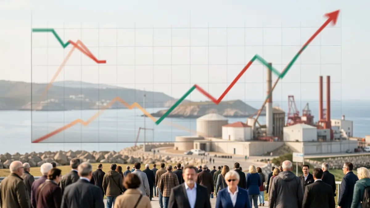 Generic image of economic graphs with a downward trend.