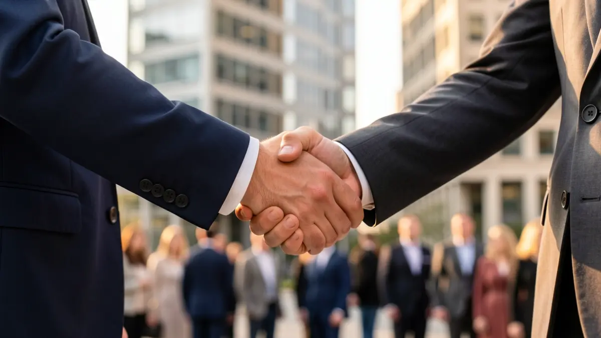 Generic image of a handshake between two business people.