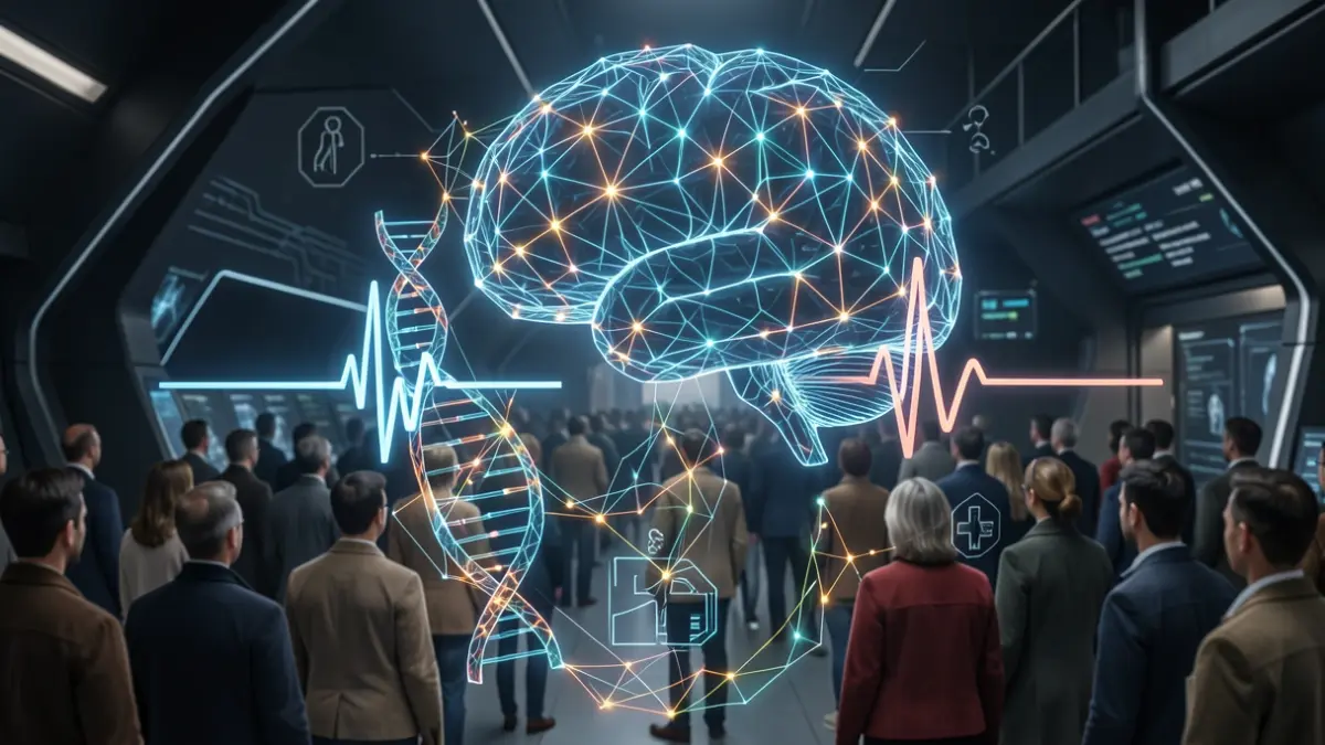 Imaxe xenérica de intelixencia artificial e tecnoloxía avanzada aplicadas á saúde.