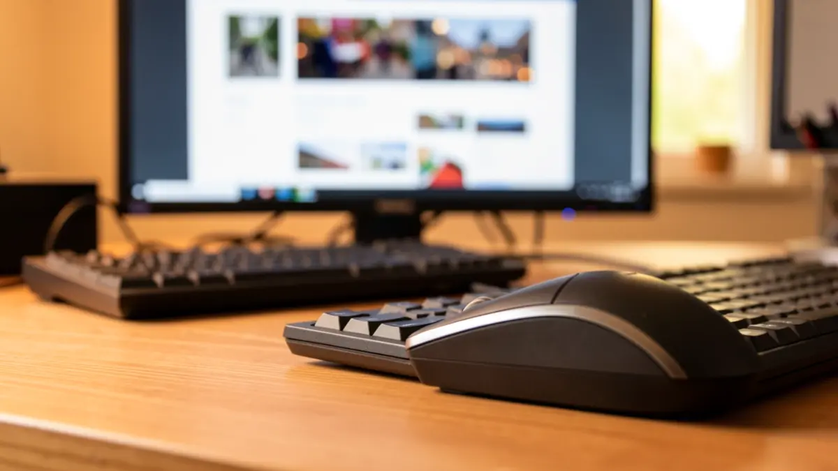 Generic image of a computer and mouse.