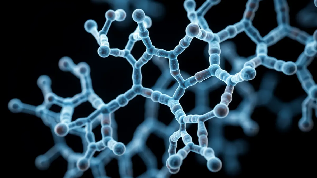 Three-dimensional structure of a long non-coding RNA molecule, highlighting its modular architecture.