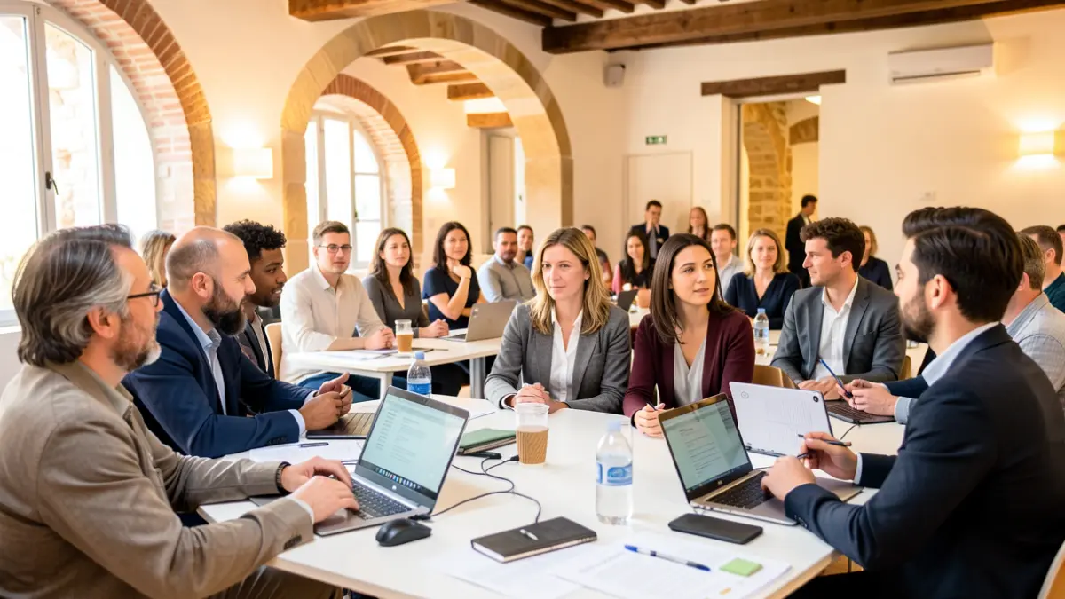 Generic image of participants in a digital training course for business owners.