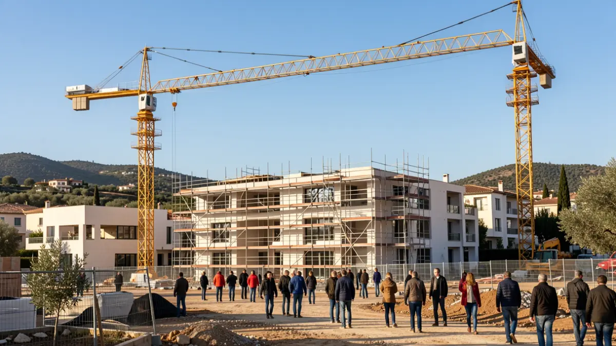 Imagen genérica de una obra de construcción de viviendas.