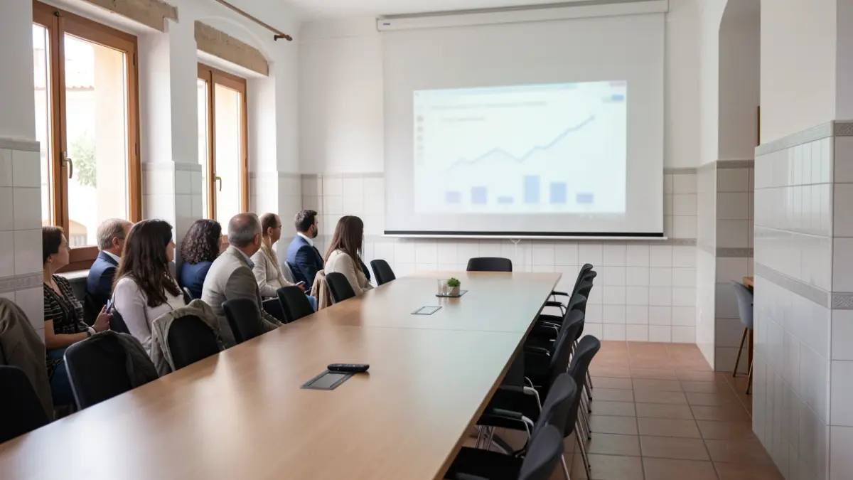 Imagen genérica de una sala de reuniones empresarial en Andalucía.
