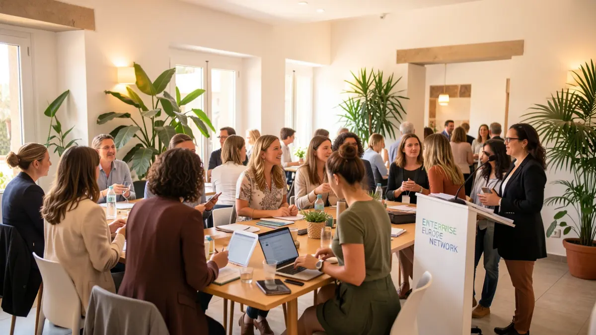 Women entrepreneurs at a networking event in Lanzarote.