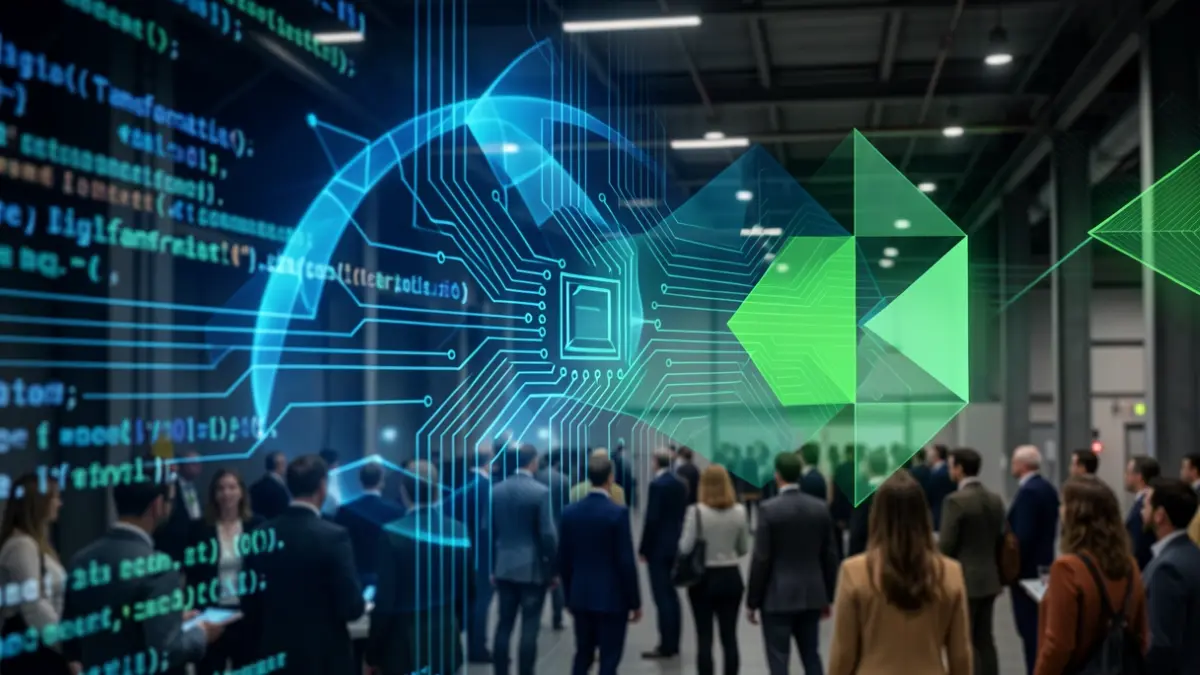 Imagen genérica: formas abstractas que representan la transformación digital y la ciberseguridad.