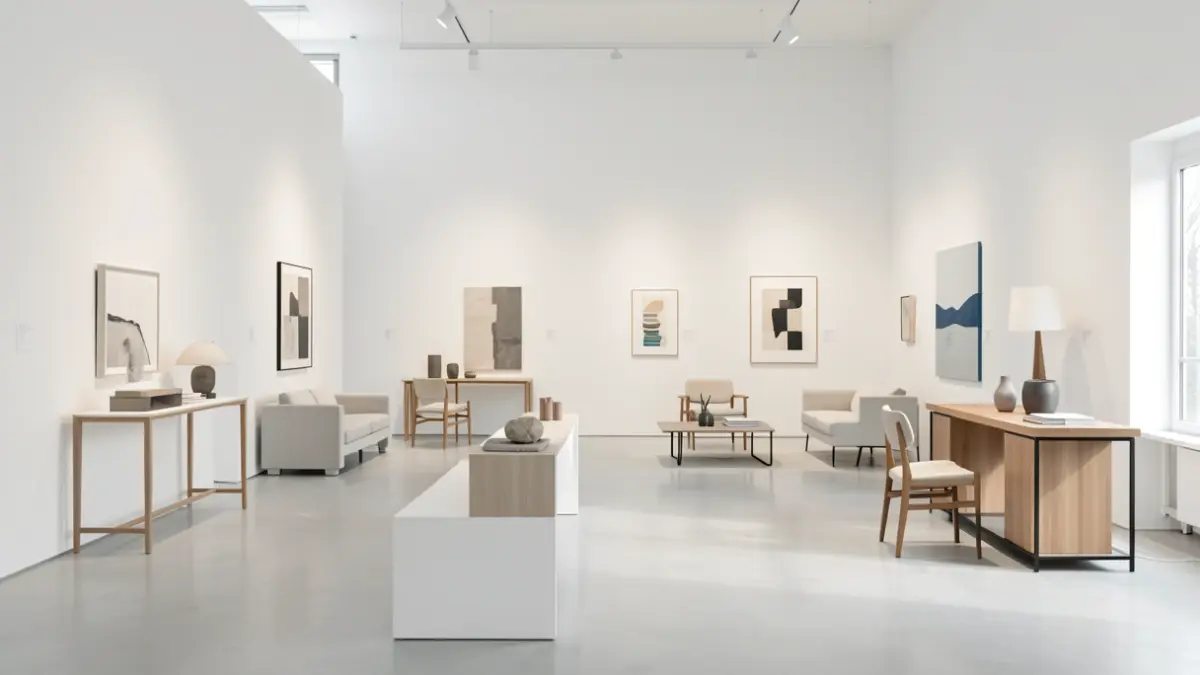 Generic image of a modern space showcasing design products.