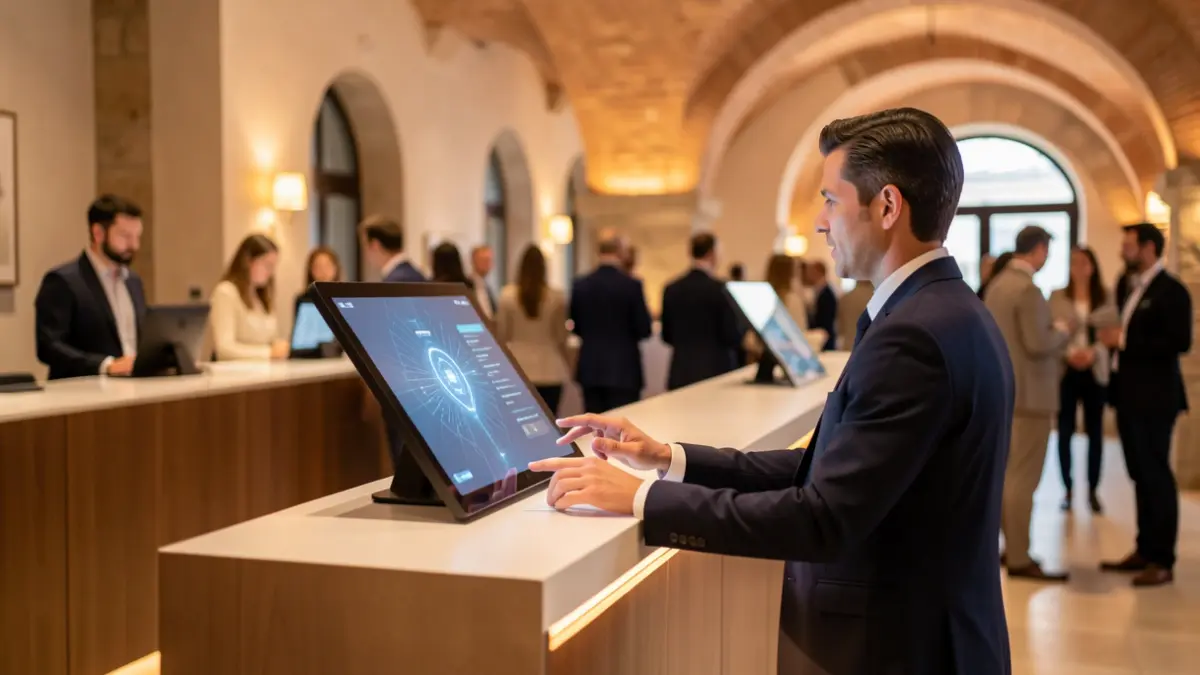 Generic image of a conference on banking and AI.