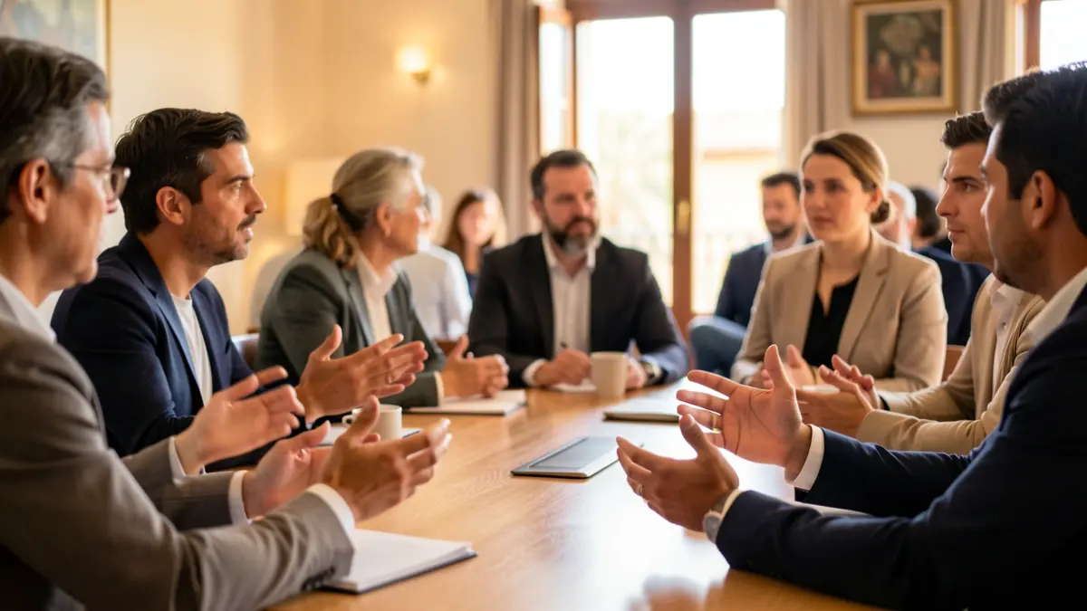 Imagen genérica de una reunión de empresarios en Andalucía.
