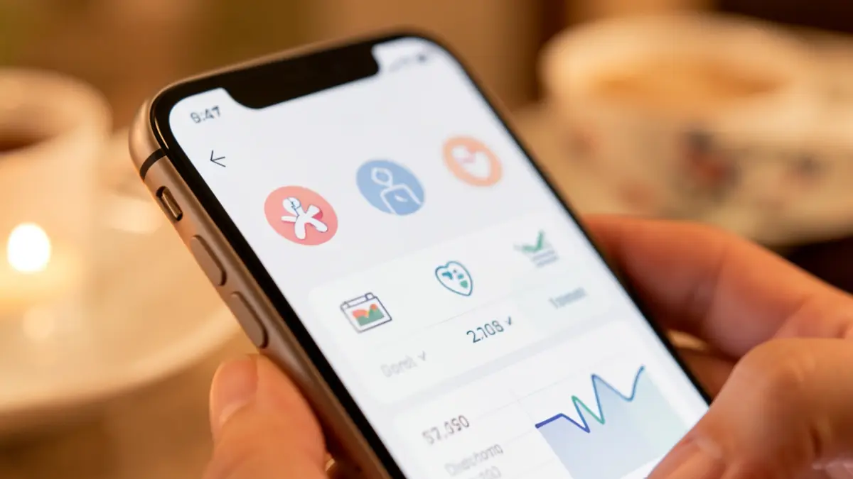 Generic image of a digital health application on a mobile phone.