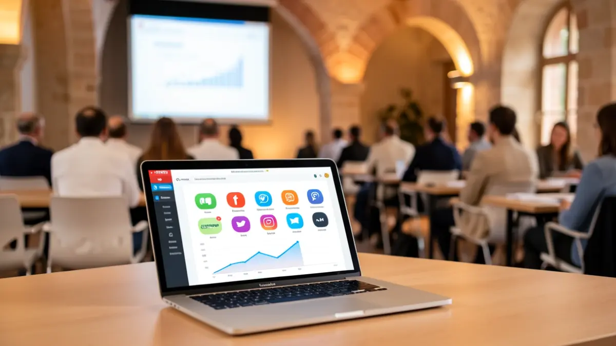 Imagen genérica de un taller de formación digital para empresas.
