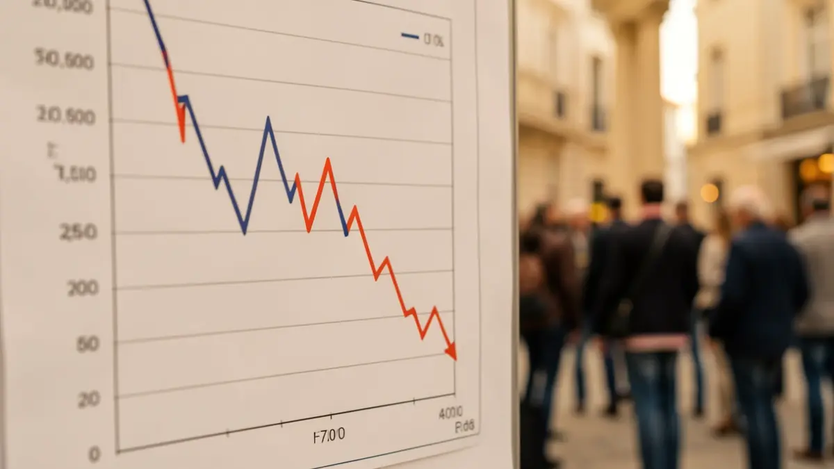 Gráfico que muestra la evolución del desempleo con un repunte final.