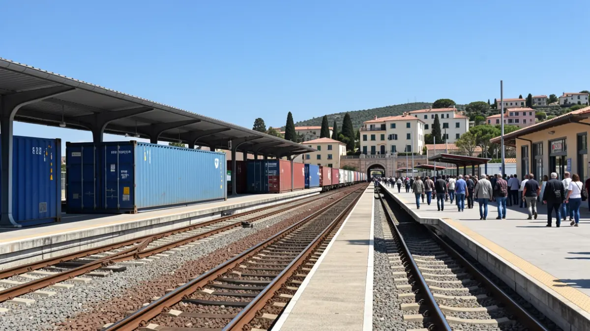 Imagen genérica de una estación de mercancías ferroviarias en Catalunya.