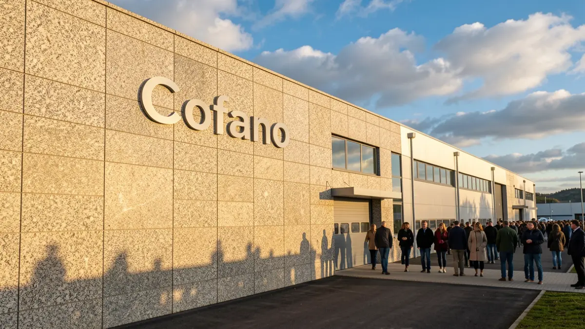Imaxe xenérica de fachada dun centro de distribución farmacéutica en Galicia.