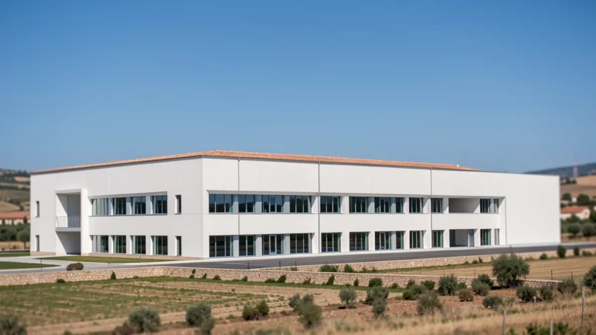 Imagen genérica de un centro de datos con arquitectura mediterránea.