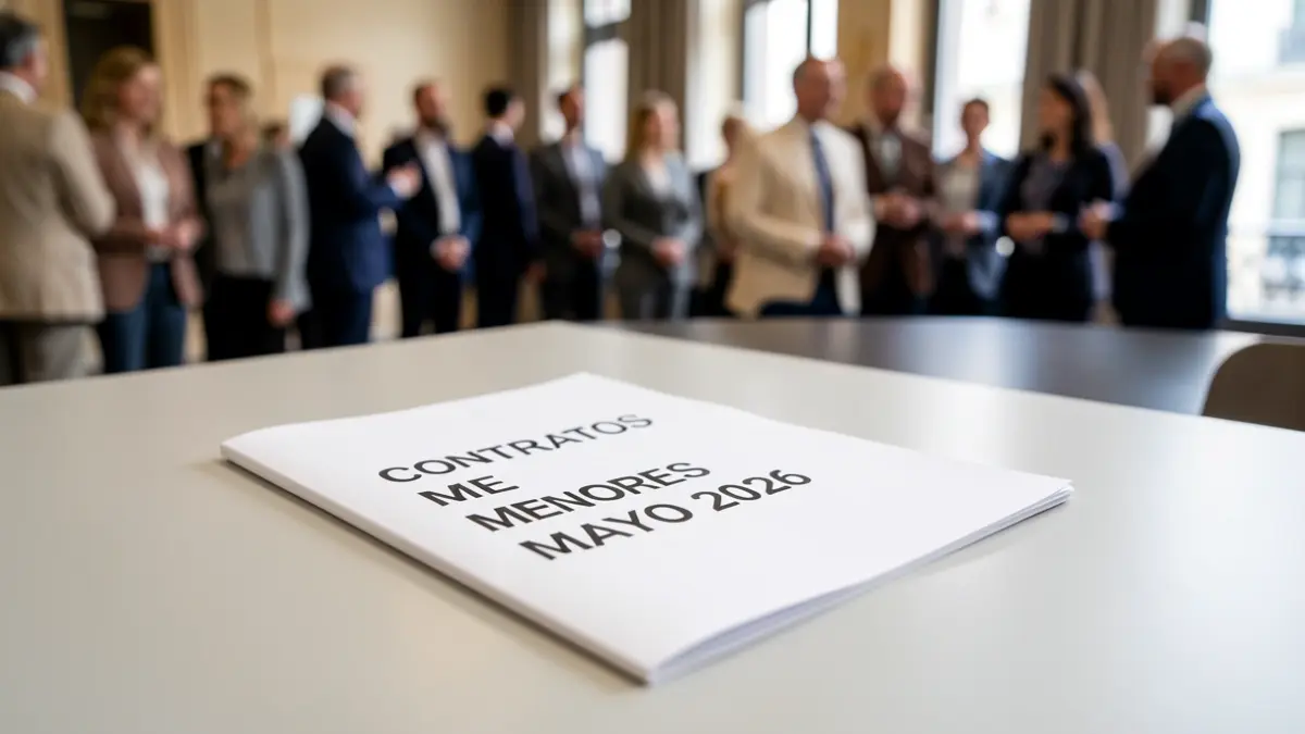 Generic image of an official document titled 'CONTRATOS MENORES MAYO 2026'.