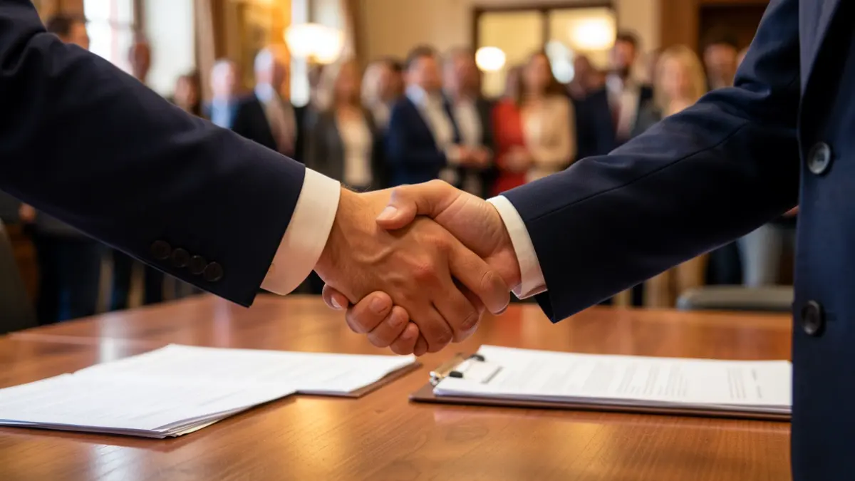 Generic image of an agreement between institutions.