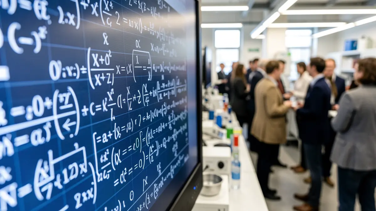 Generic image of a complex mathematical equation on a digital screen.