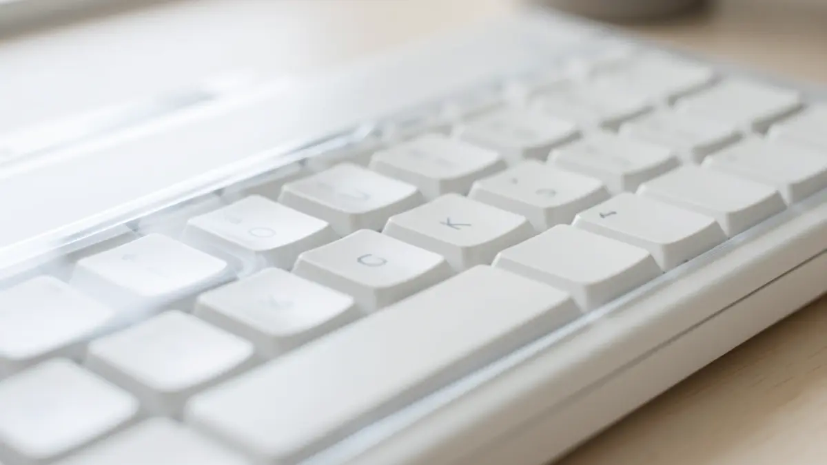Generic image of a clean electronic keyboard with a protective coating.