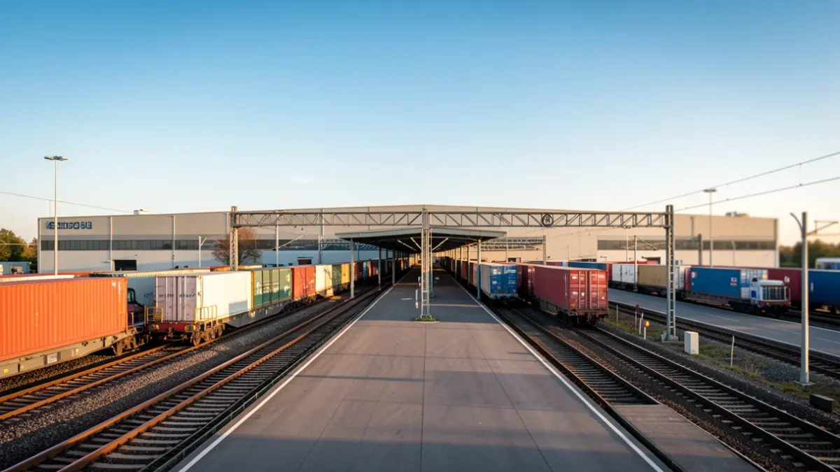 Generic image of an intermodal freight station.
