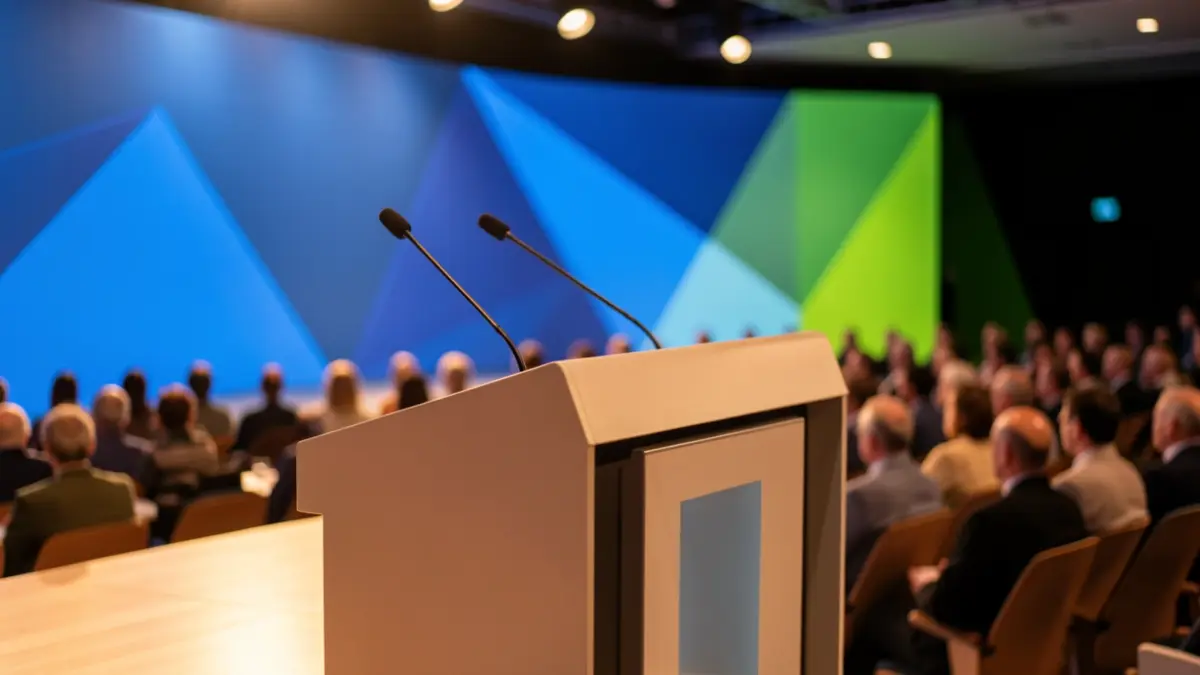 Imagen genérica de una sala de conferencias moderna en el País Vasco.