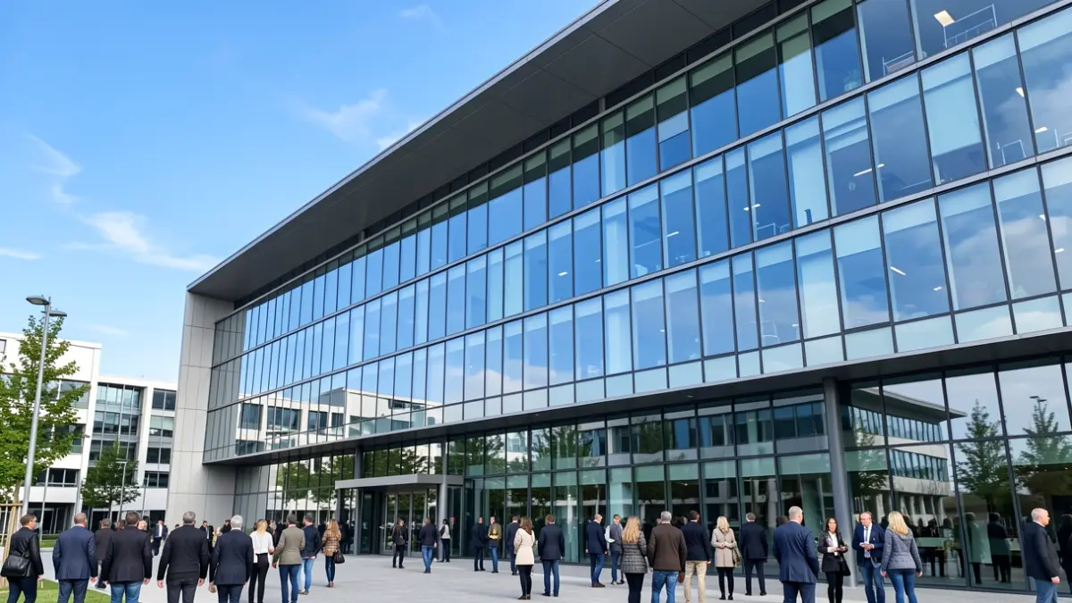 Modern office building in a technology park.