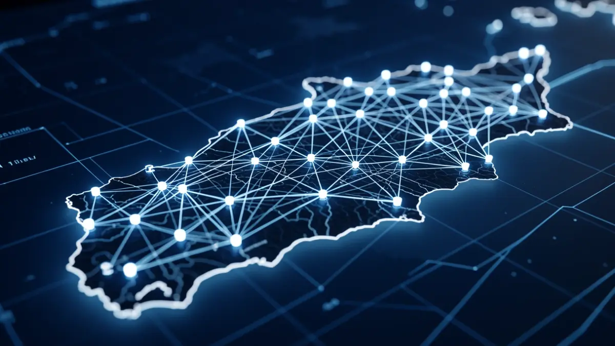 Digital representation of a functional graph applied to the transport network of Tenerife.