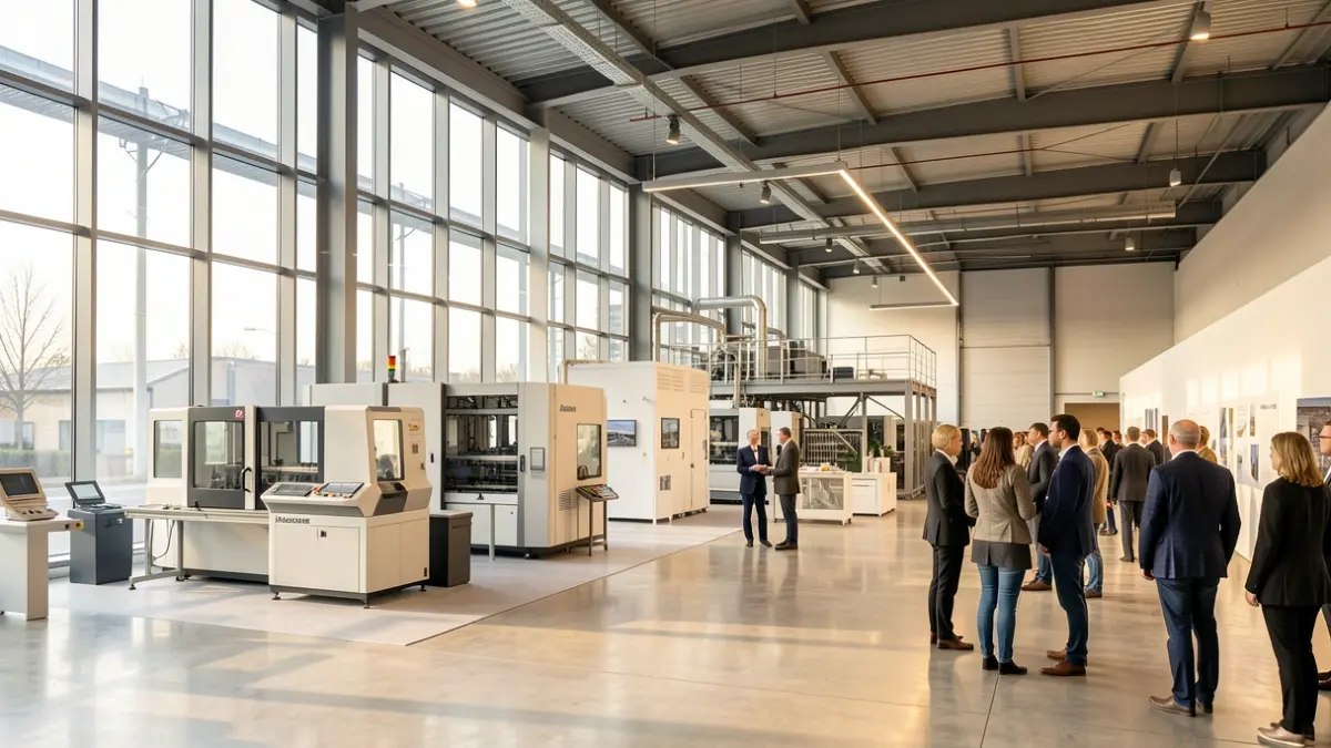 Modern industrial facility with advanced equipment for public spaces.