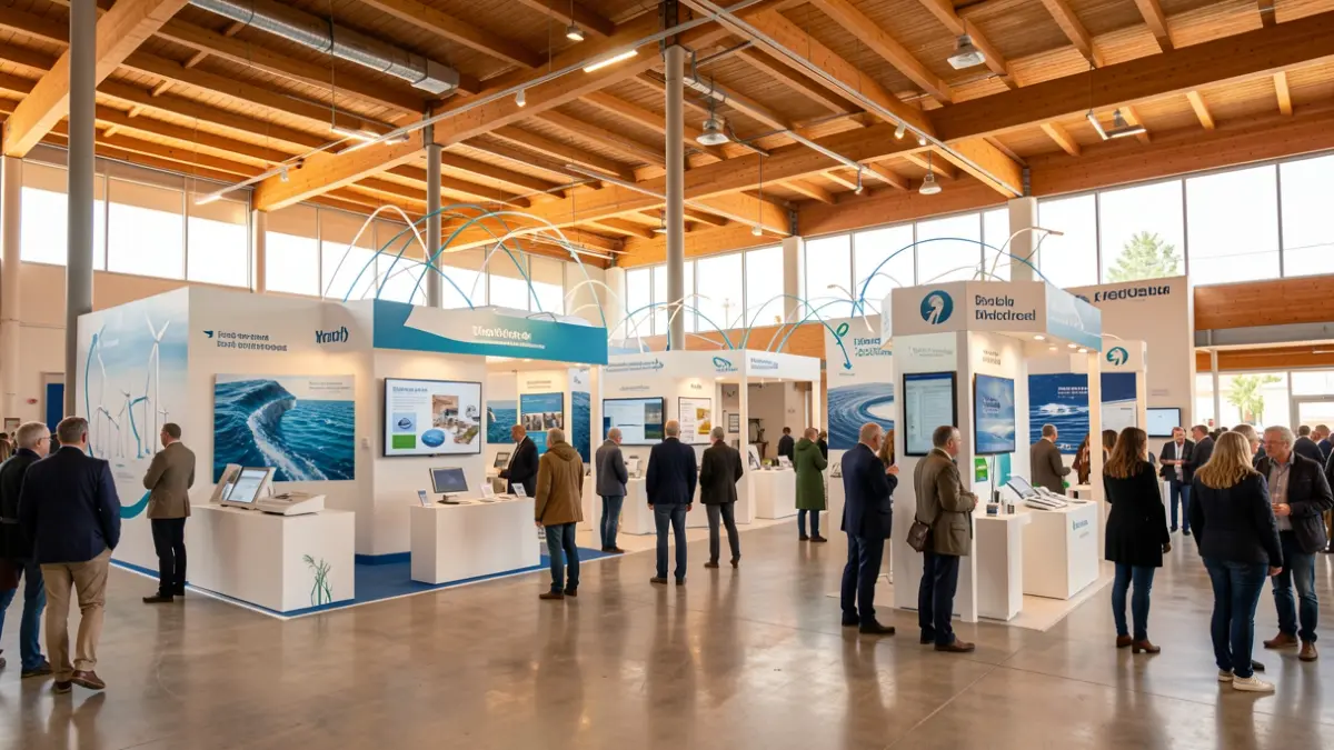 Imagen genérica de una feria de tecnología sobre agua y energía en Canarias.