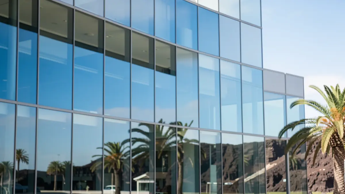 Fachada del Palacio de Congresos de Canarias en Las Palmas de Gran Canaria durante el evento Canarias Destino Startup.