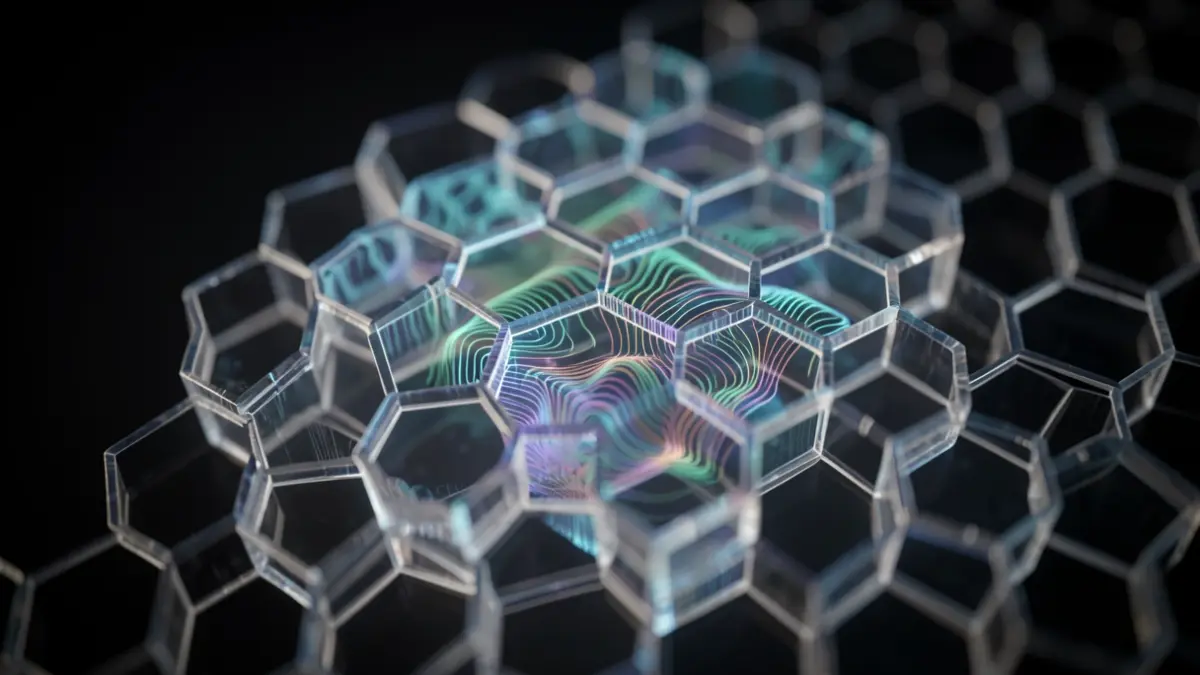 Generic image of the niobium ditelluride crystal structure with charge density wave patterns.