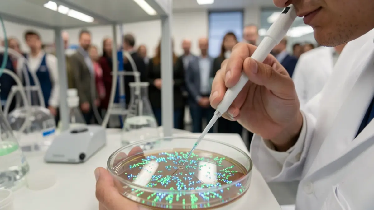 Imagen genérica de un cultivo de microorganismos en un laboratorio.