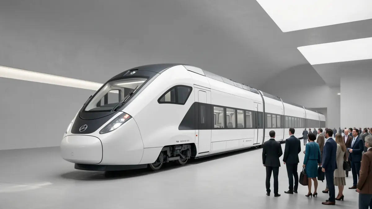 Concepto de diseño de un nuevo tren de alta velocidad.