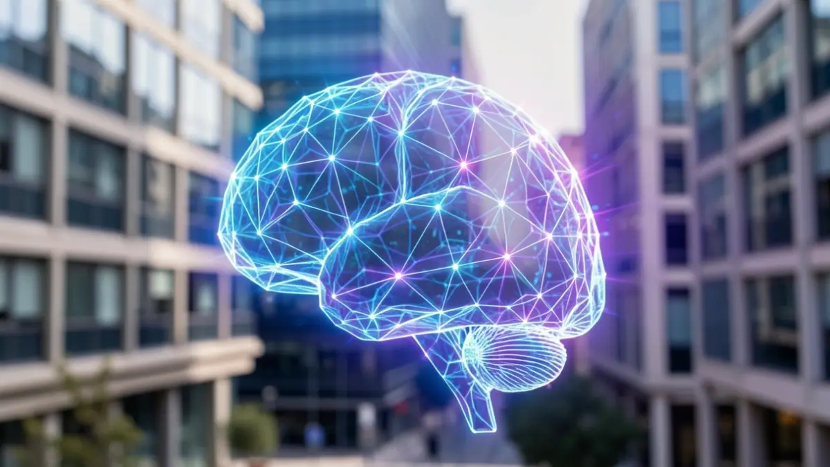Generic image of a glowing abstract neural network representing artificial intelligence.
