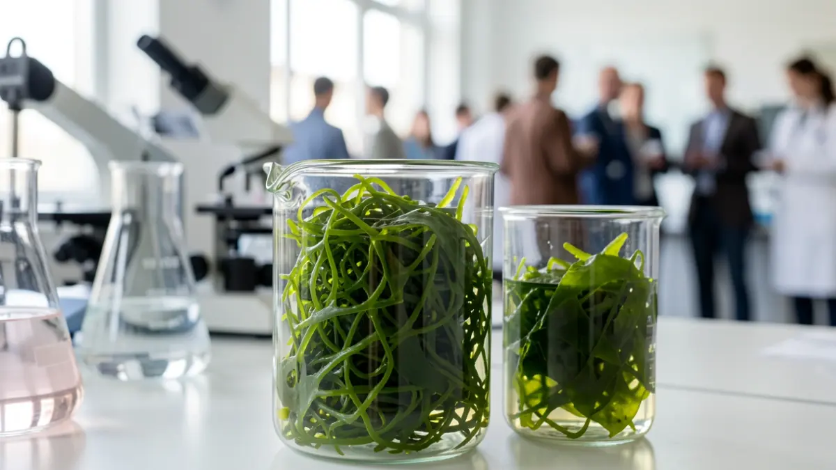 Generic image of seaweed samples in a research laboratory.