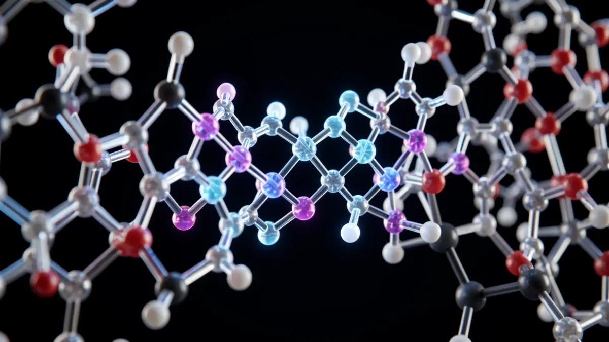 Generic image of molecules with hydrogen bonds.