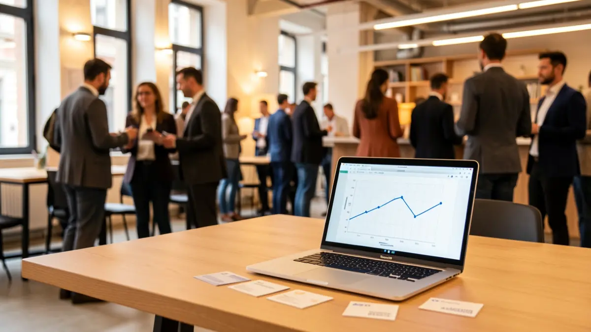 Generic image of a startup networking event in an innovation hub.