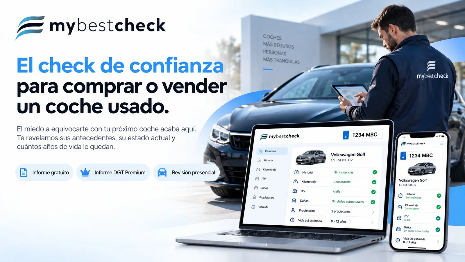 mybestcheck: informes de vehículos y tecnología para comprar o vender un coche usado con confianza