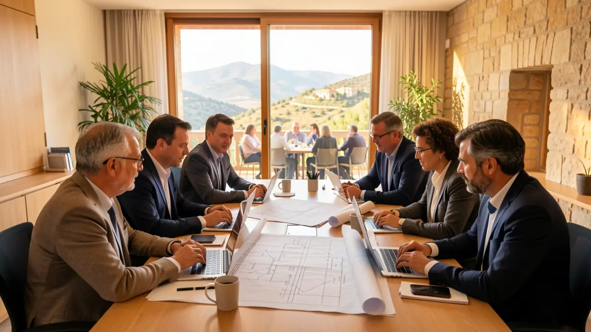 Representantes de empresas catalanas reunidos para formar una nueva asociación empresarial.