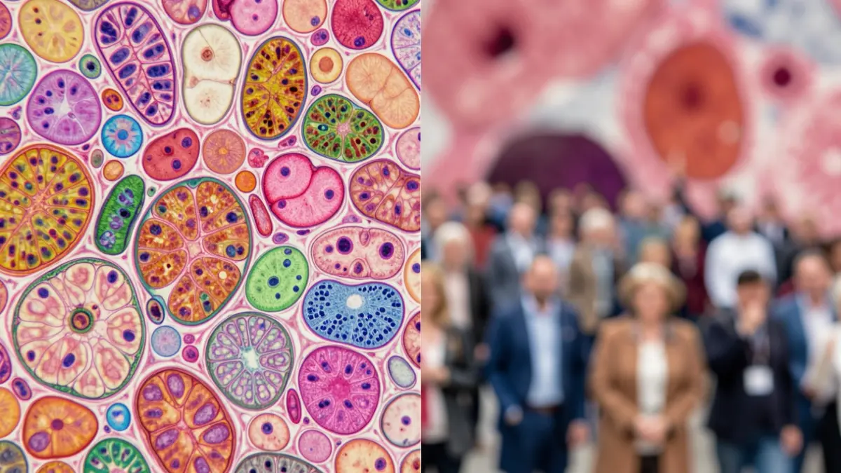Imagen genérica de células pancreáticas vistas al microscopio.