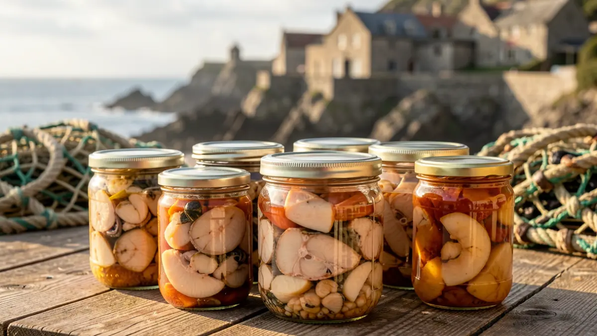Imagen de productos marinos artesanales en conserva.