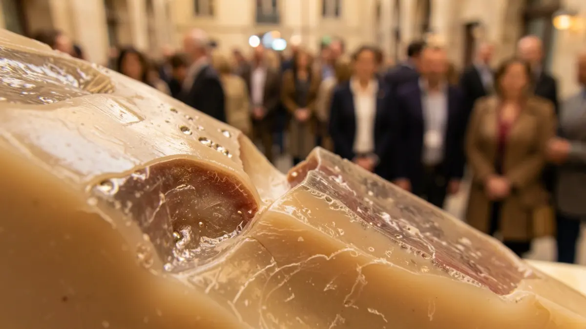Imagen genérica de una muestra de biomaterial con zonas rígidas y flexibles.