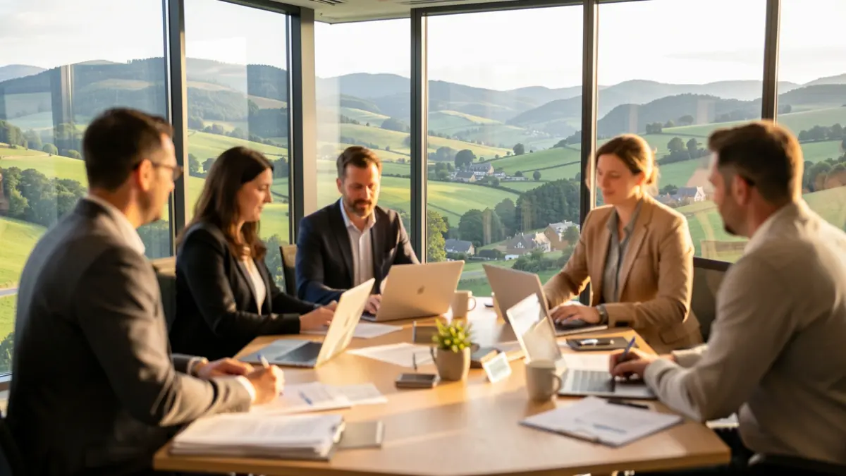 Generic image: Abstract representation of people participating in a digital transformation process.